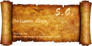 Selymes Olga névjegykártya